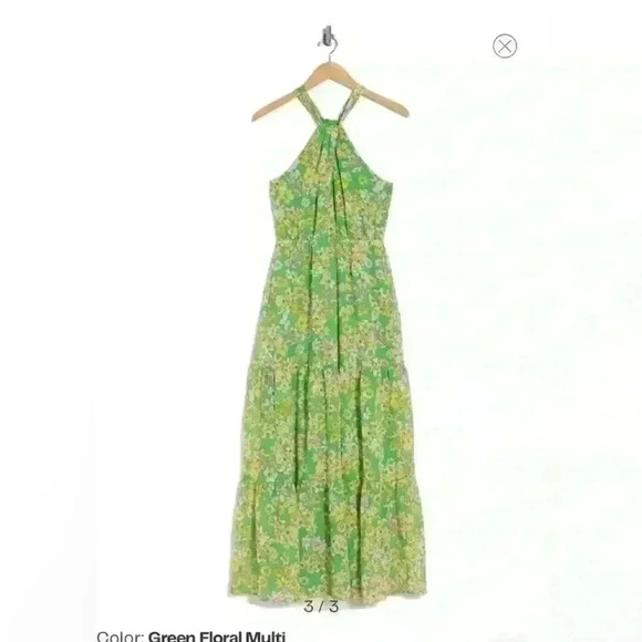 NEW! Collective Concepts Floral Halter Tiered Maxi Dress - Picture 1 of 10